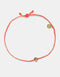 Pura Vida Gold Scallop Charm Anklet STRAWBERRY
