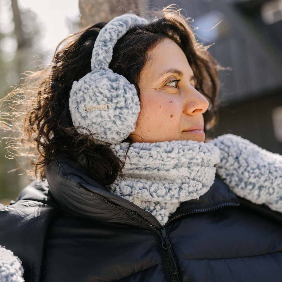 Turtle Fur Lush Neck Warmer SMOKE BLUE