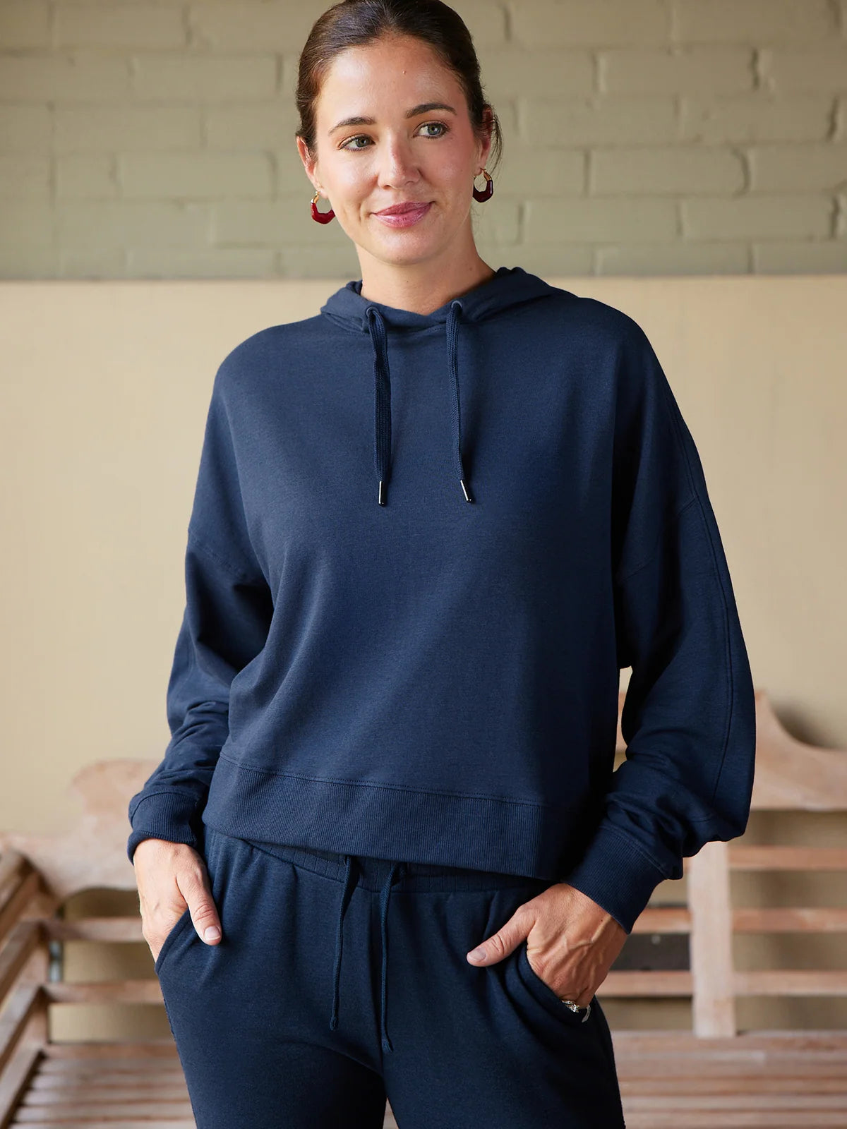 Tasc W Studio Fleece Hoodie CLASSIC NAVY