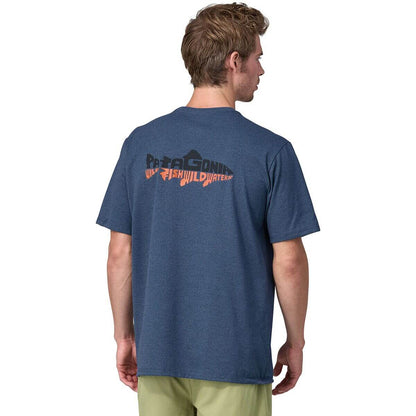 Patagonia M SS Wild Waterline Tee UTILITY BLUE