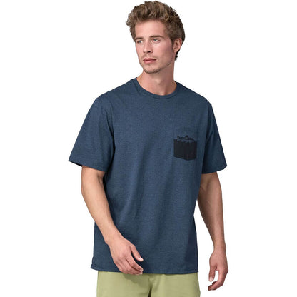 Patagonia M SS Wild Waterline Tee UTILITY BLUE