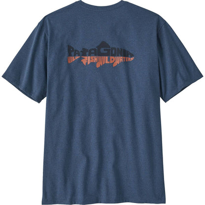 Patagonia M SS Wild Waterline Tee UTILITY BLUE