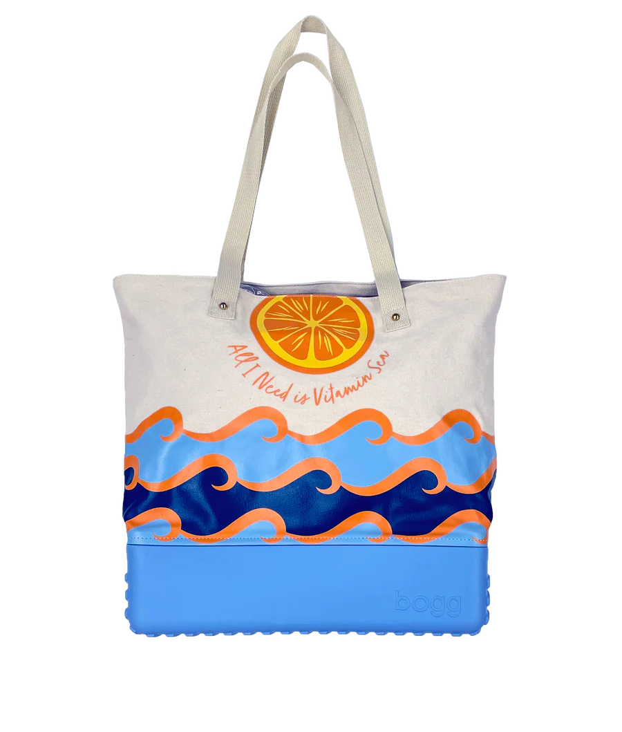 Bogg Bag Printed Canvas Bag ORANGE - All I Need Vitamin Sea