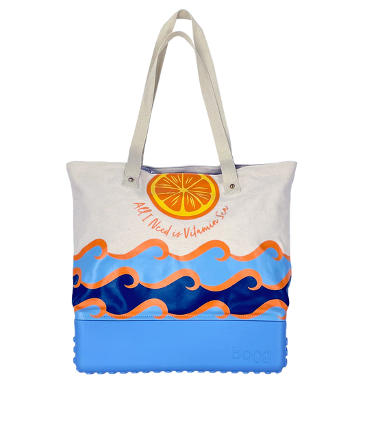 Bogg Bag Printed Canvas Bag ORANGE - All I Need Vitamin Sea