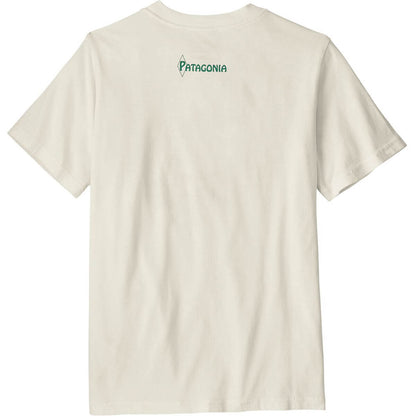 Patagonia Kid's SS Graphic Tee GATOR BIRCH WHITE