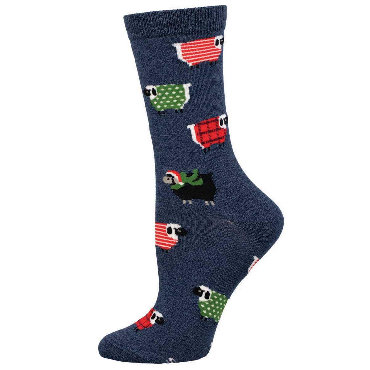 Socksmith W Bamboo Sheep in Wool Clothing DENIM HEATHER