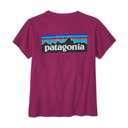 Patagonia W SS P-6 Logo Responsibilitee STAR PINK