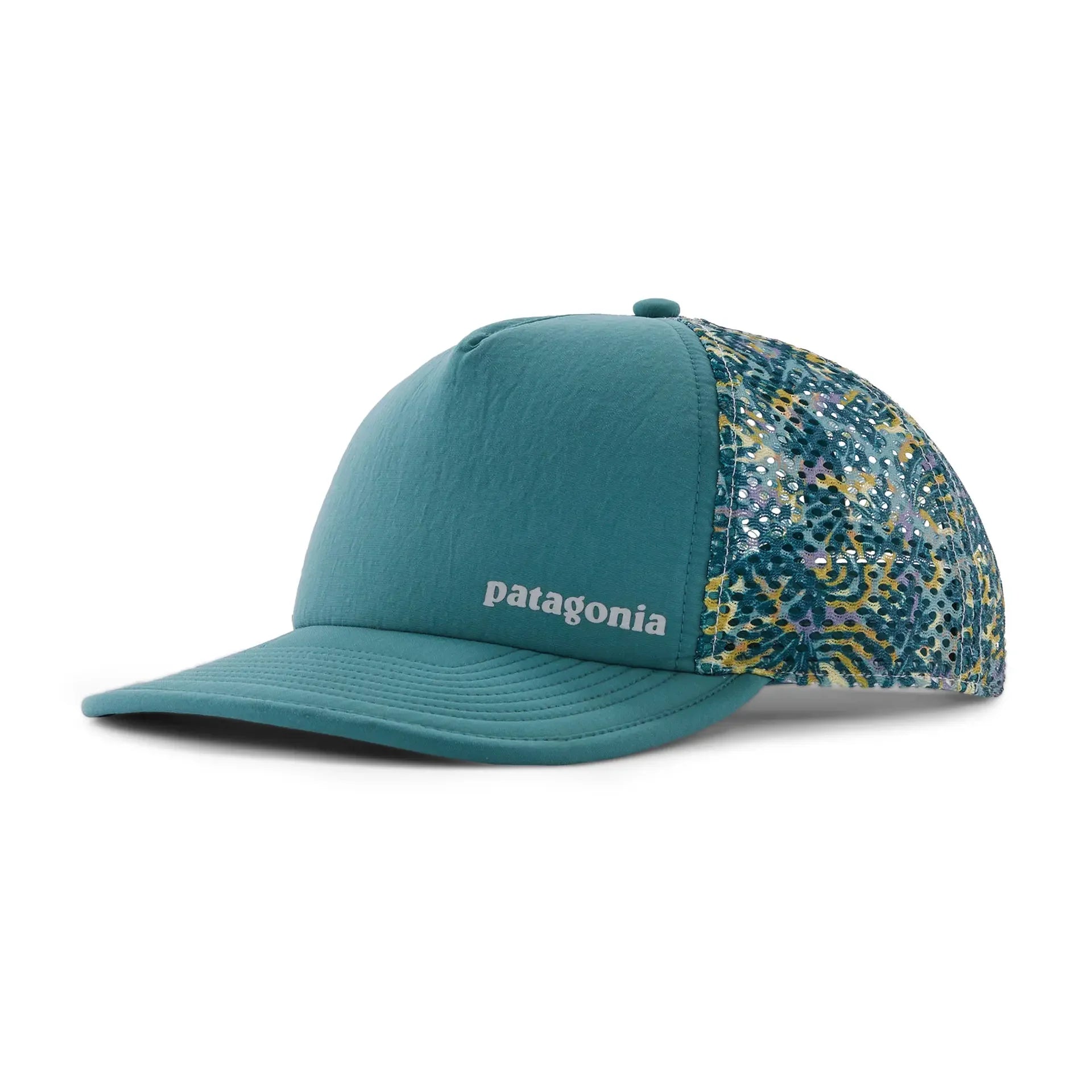 Patagonia Duckbill Trucker Hat Wild Botanist WETLANDS BLUE