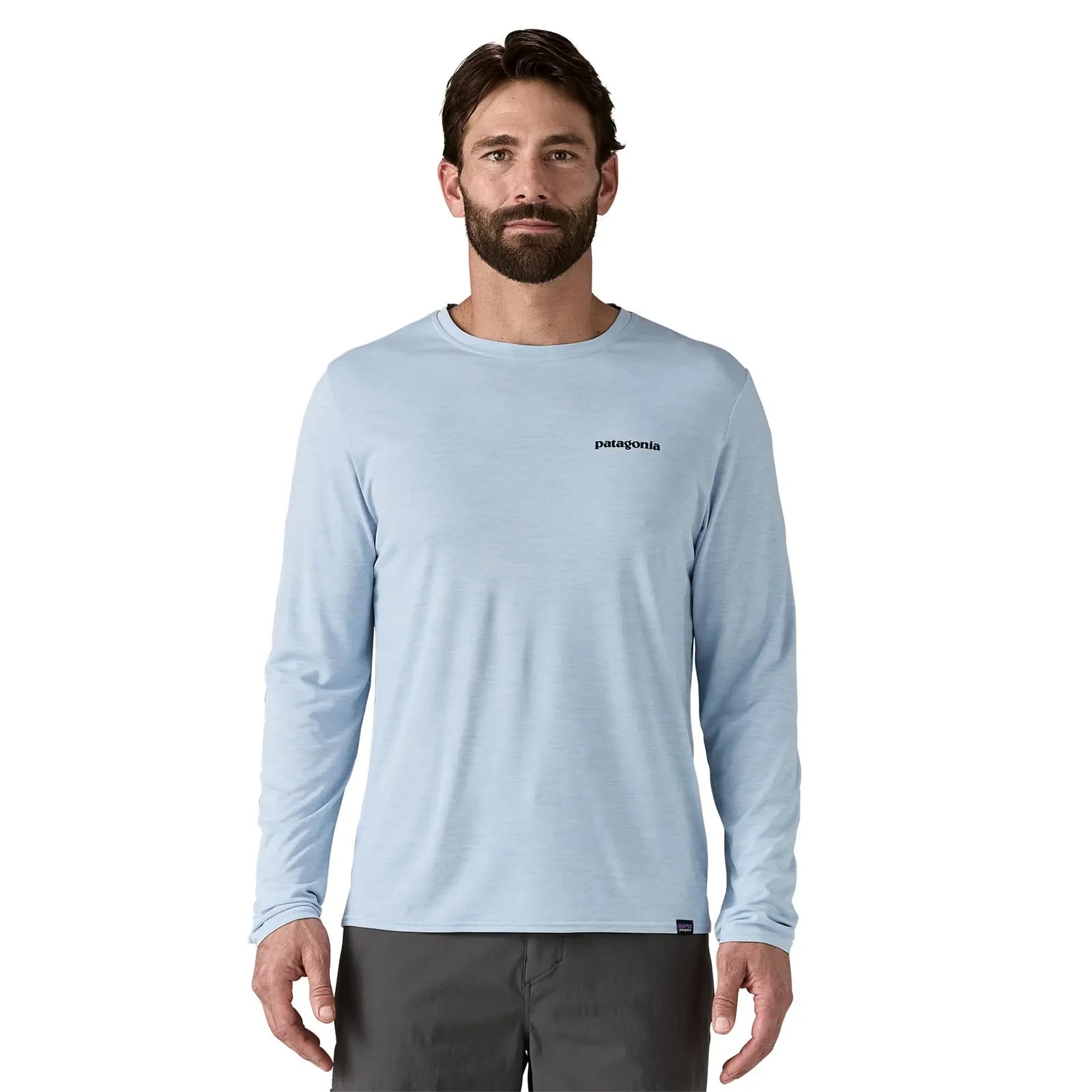 Patagonia M LS Cap Cool Daily Fitz Roy Trout FLECK BLUE
