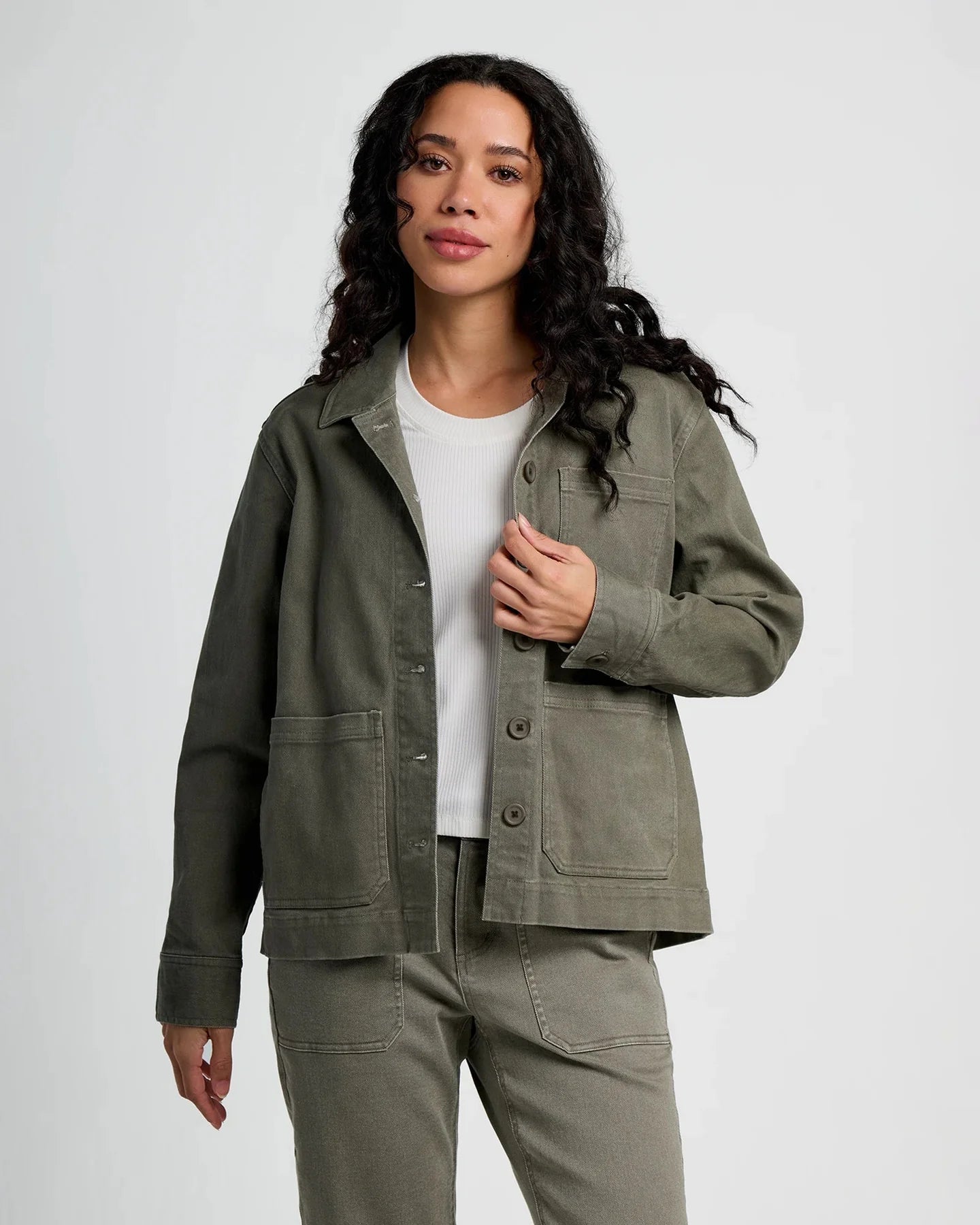 Free Fly W Folly Twill Chore Coat SMOKEY OLIVE