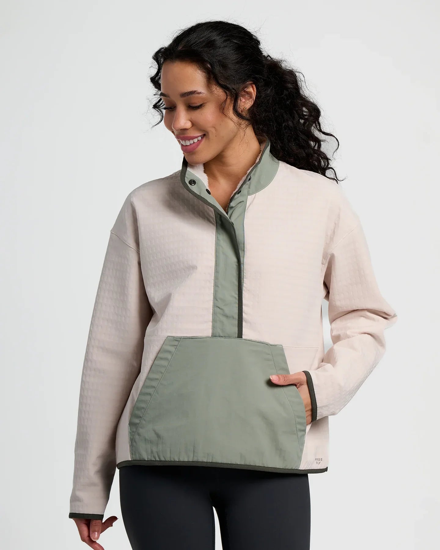 Free Fly W Gridback Fleece Snap P/O FOREST