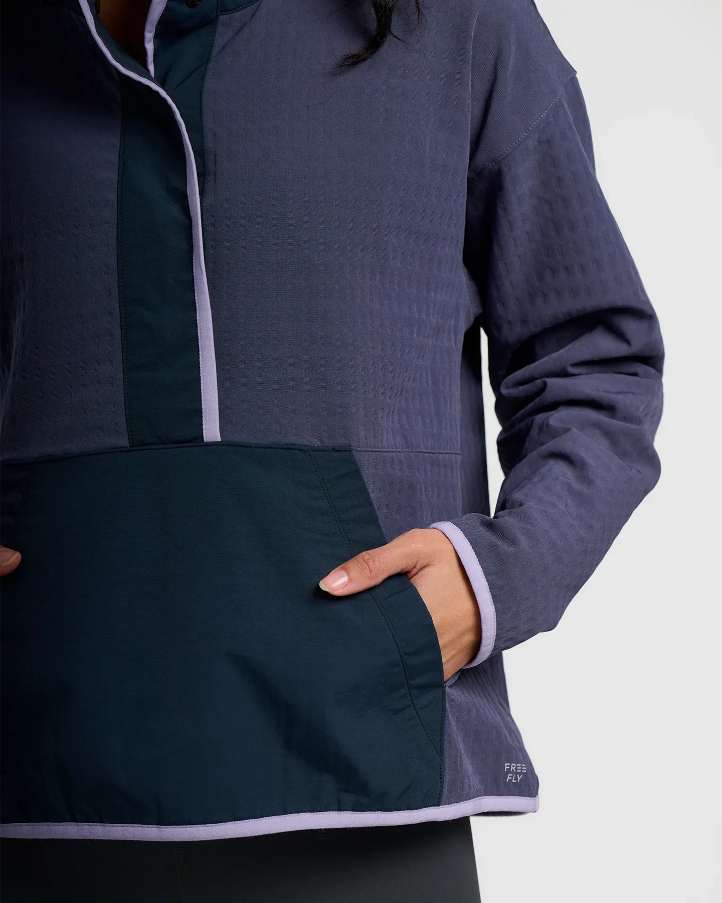 Free Fly W Gridback Fleece Snap Pullover DUSK