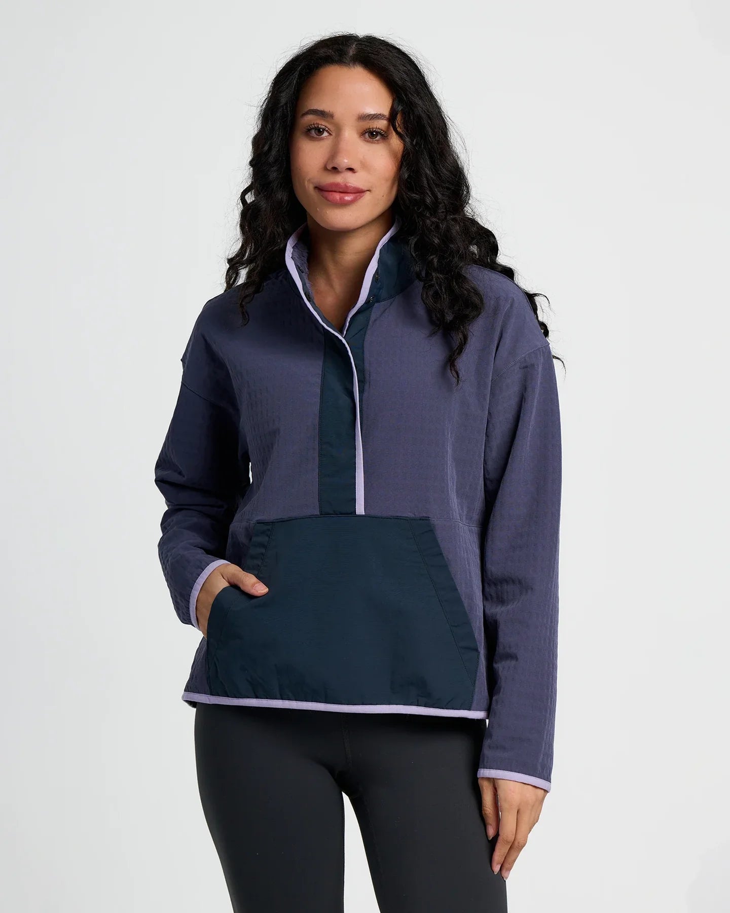 Free Fly W Gridback Fleece Snap Pullover DUSK