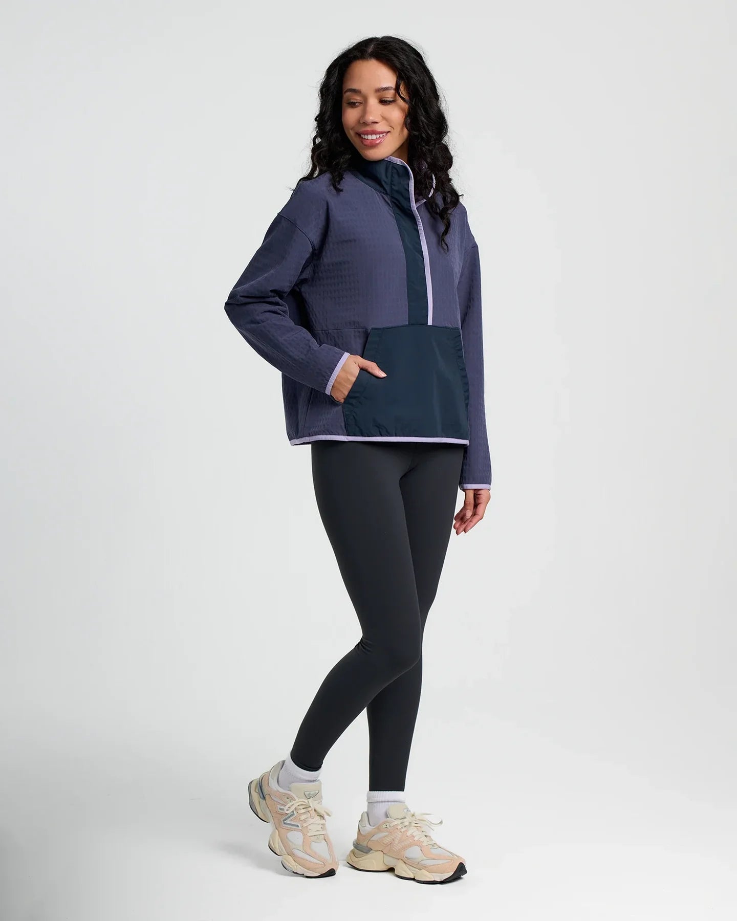 Free Fly W Gridback Fleece Snap Pullover DUSK