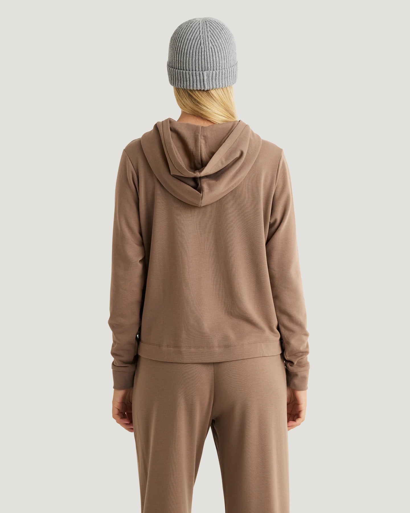 Free Fly W Bamboo LW Fleece Cropped Hoodie FOSSIL