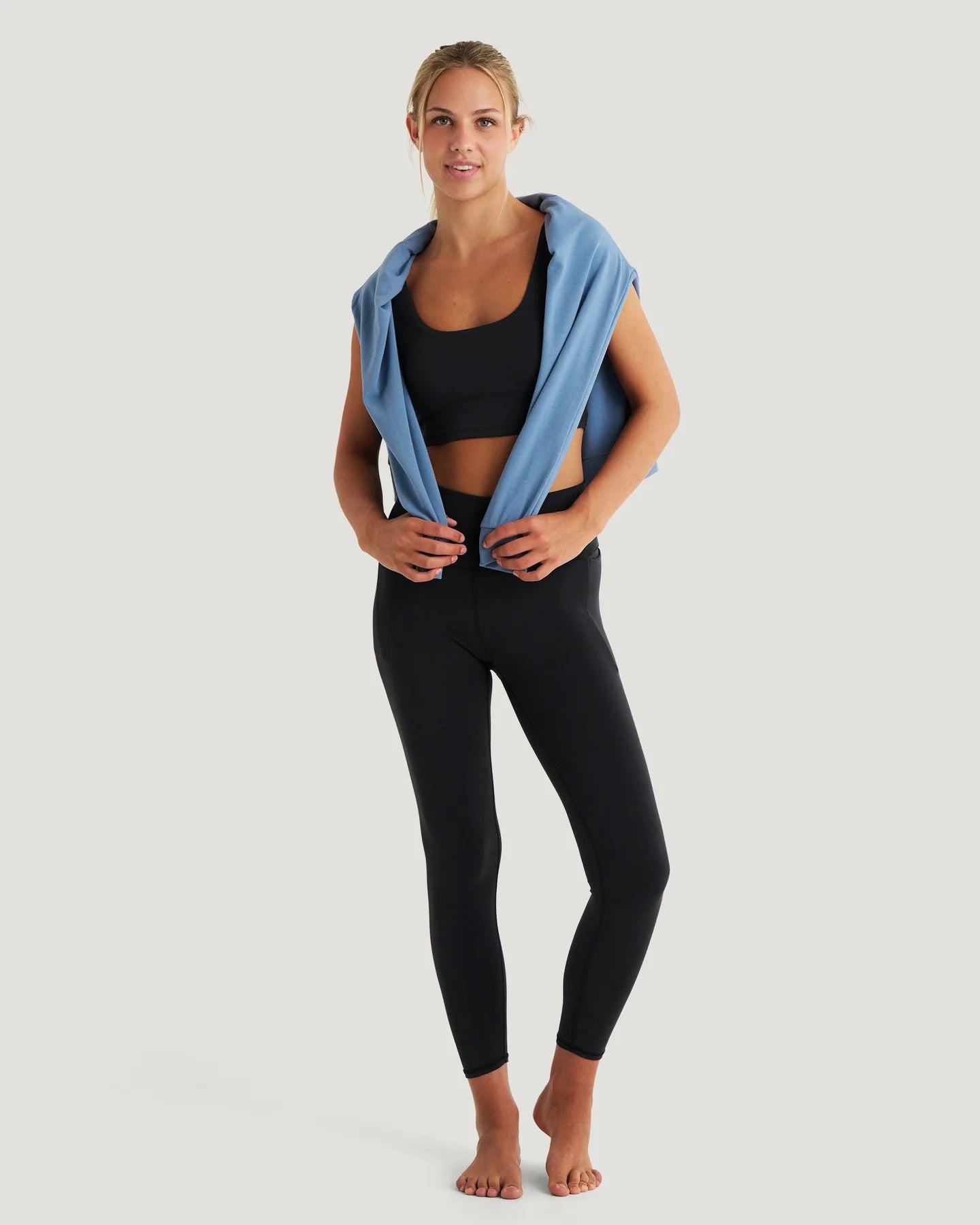 Free Fly W Bamboo LW Fleece Crew WINDWARD BLUE