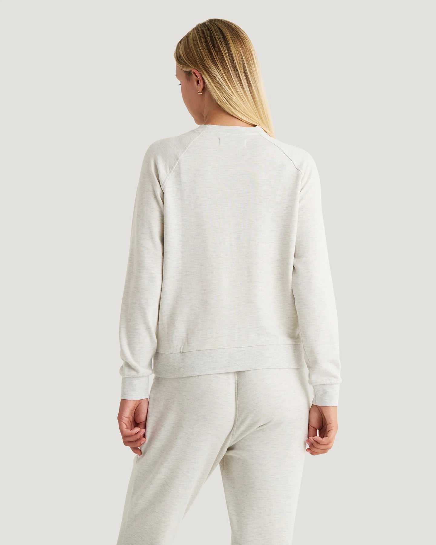 Free Fly W Bamboo LW Fleece Crew OFF WHITE HEATHER