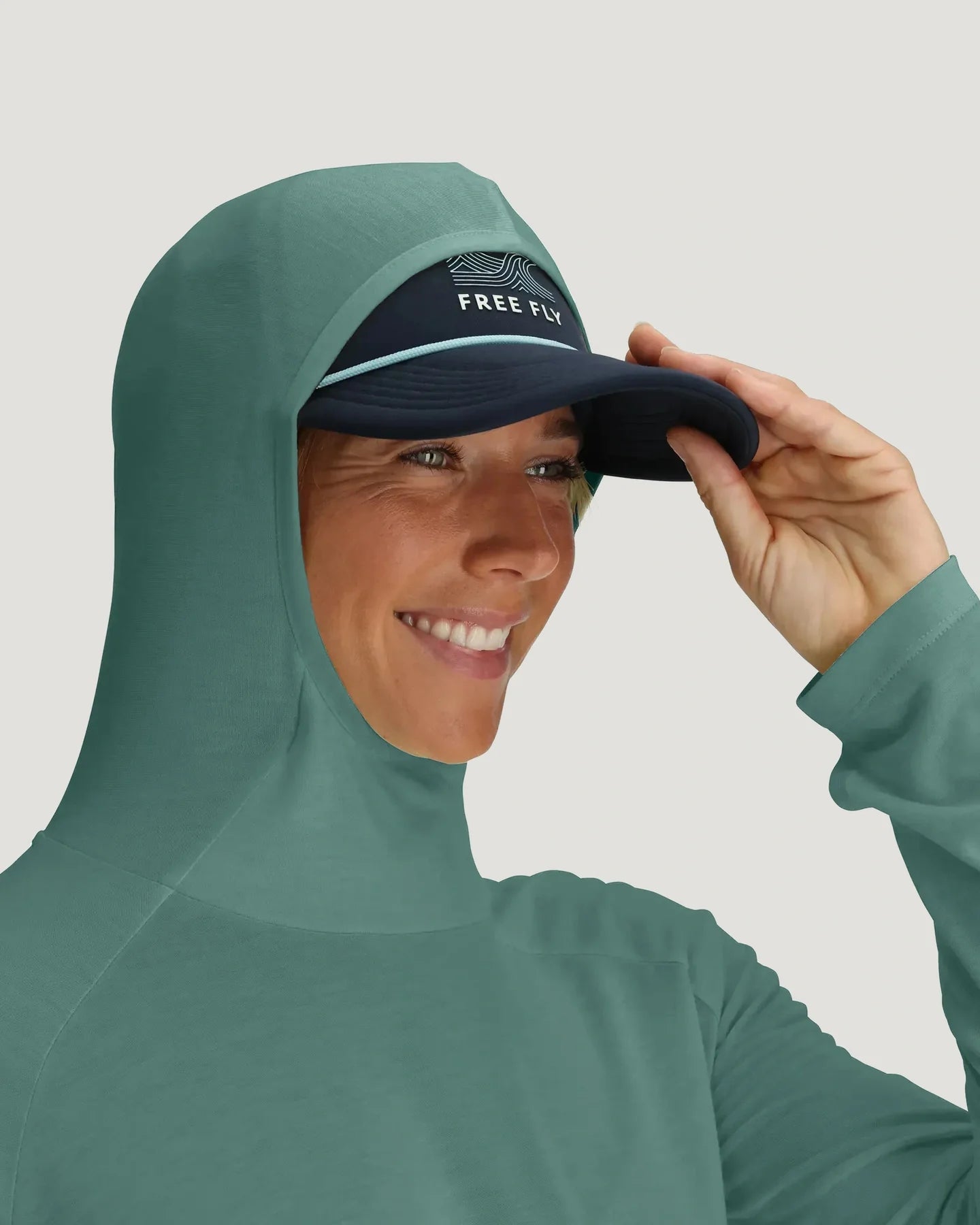 Free Fly W Bamboo Lightweight Hoodie II SEA PINE