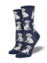 Socksmith W Dalmatian Station NAVY HEATHER