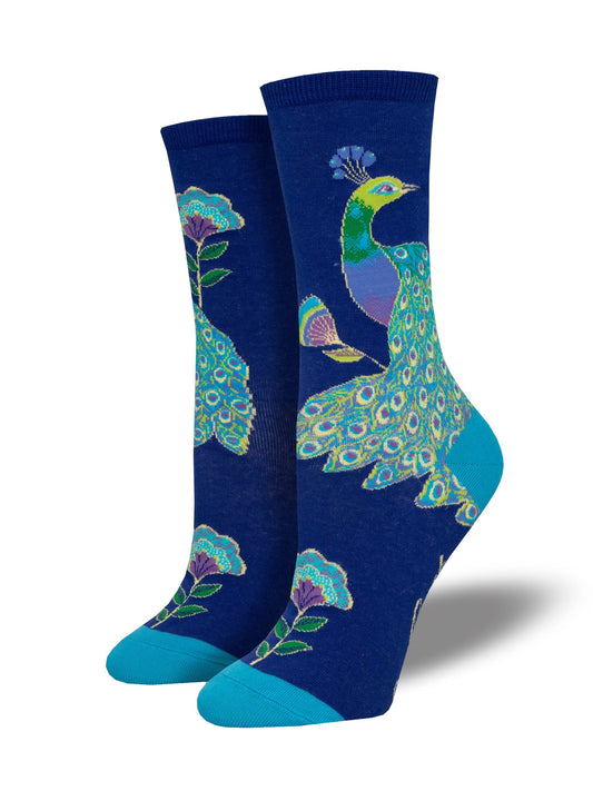 Socksmith W Intricate Peacock BLUE
