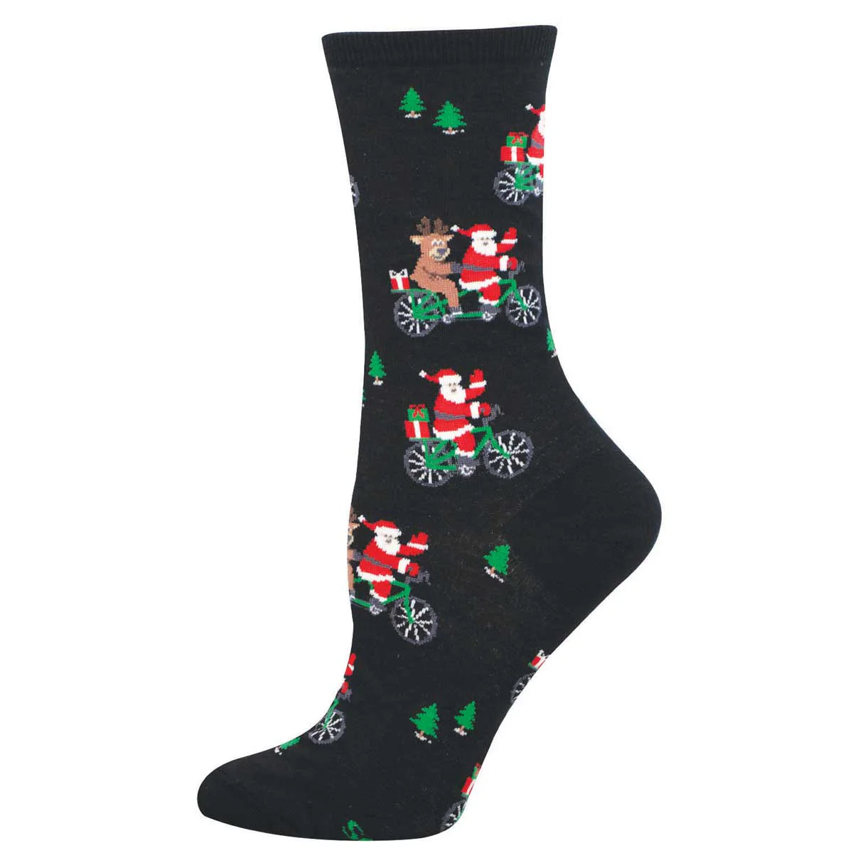 Socksmith W Cycling Santa BLACK