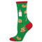 Socksmith W Santa's Milk and Cookies GREEN
