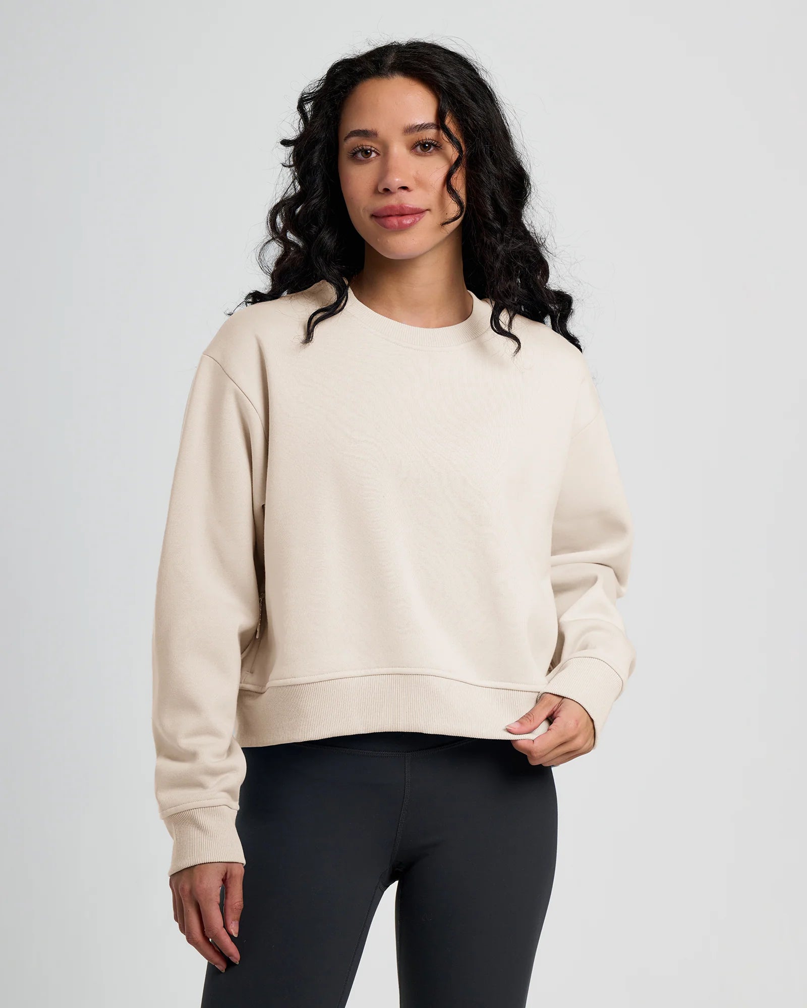 Free Fly W Bamboo Northcoast Fleece Crew STONE