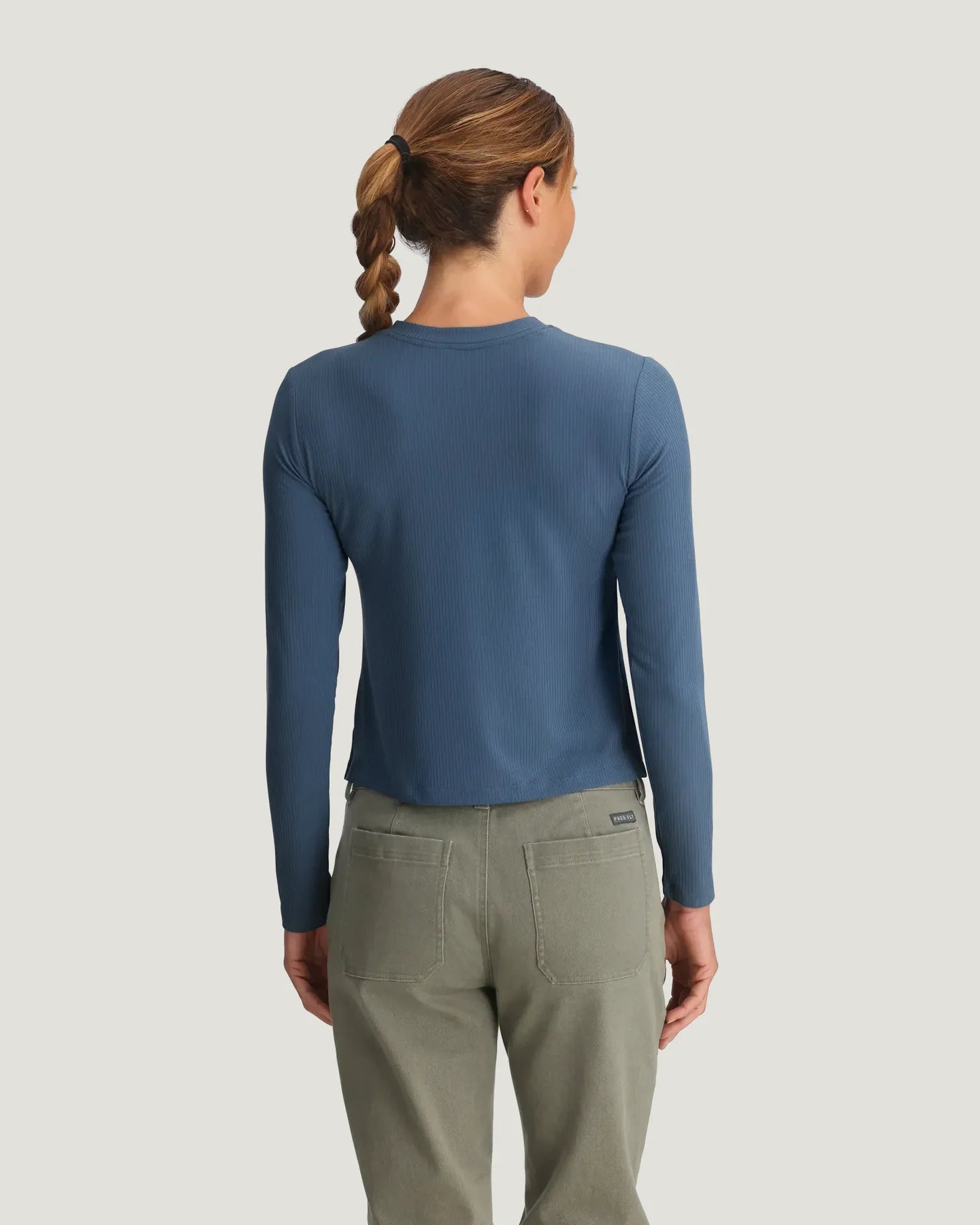 Free Fly W LS Ribbed Bamboo PACIFIC BLUE