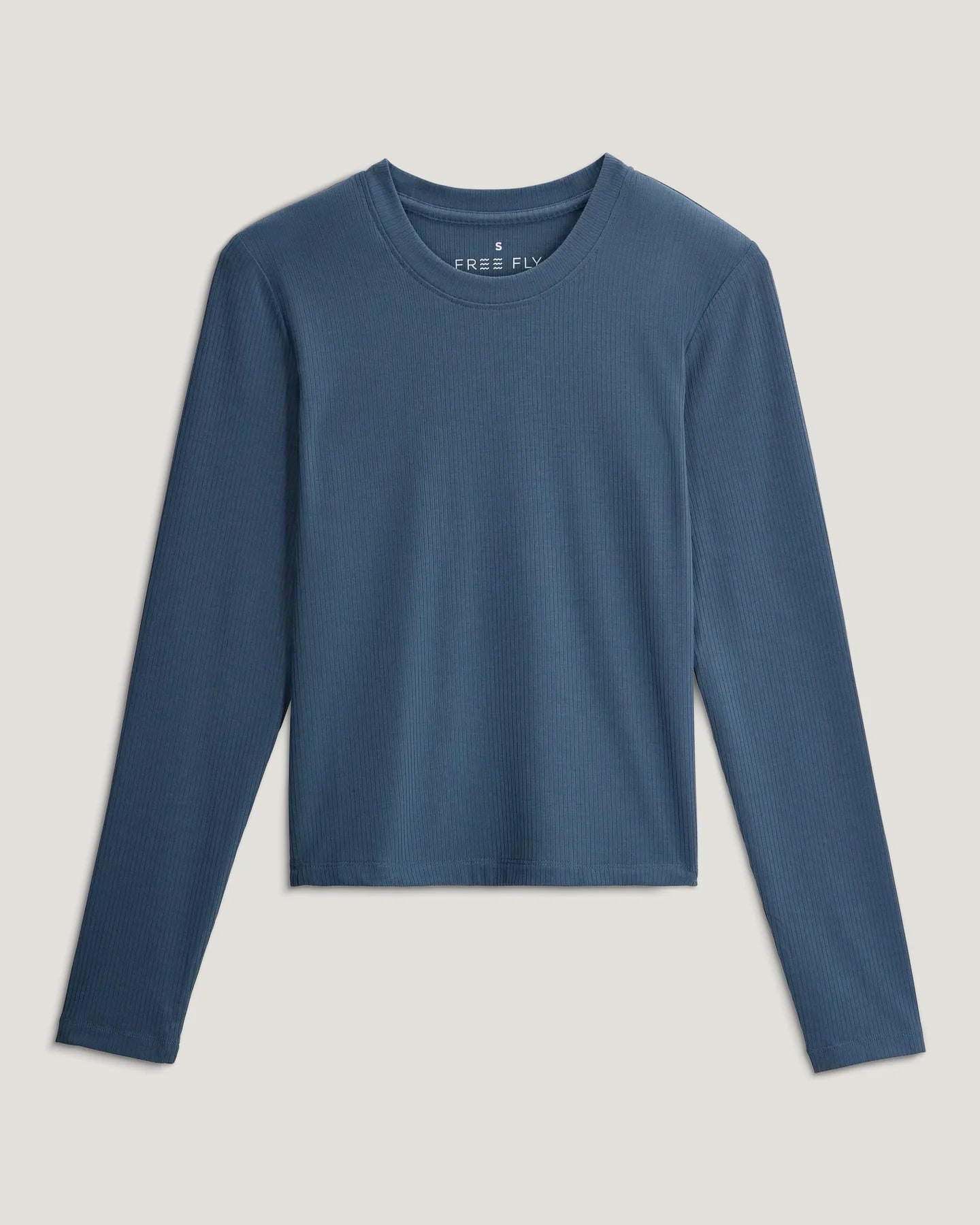Free Fly W LS Ribbed Bamboo PACIFIC BLUE
