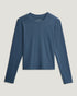 Free Fly W LS Ribbed Bamboo PACIFIC BLUE