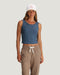 Free Fly W Ribbed Bamboo Tank PACIFIC BLUE