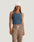 Free Fly W Ribbed Bamboo Tank PACIFIC BLUE