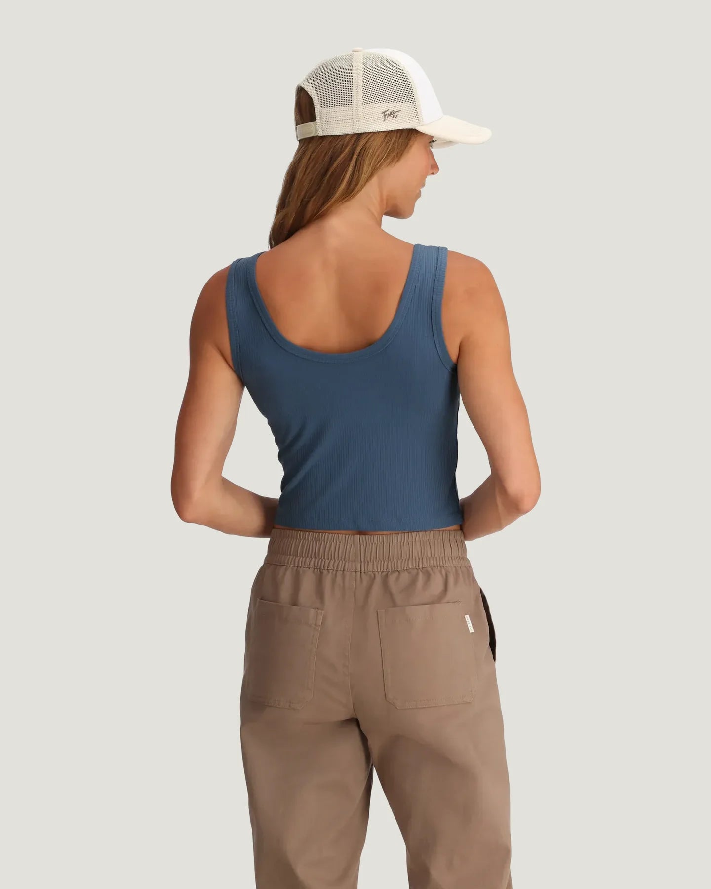 Free Fly W Ribbed Bamboo Tank PACIFIC BLUE