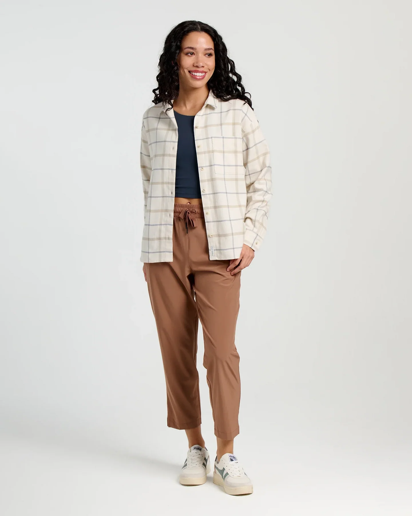 Free Fly W LS Seawool Flannel Shirt BIRCH PLAID