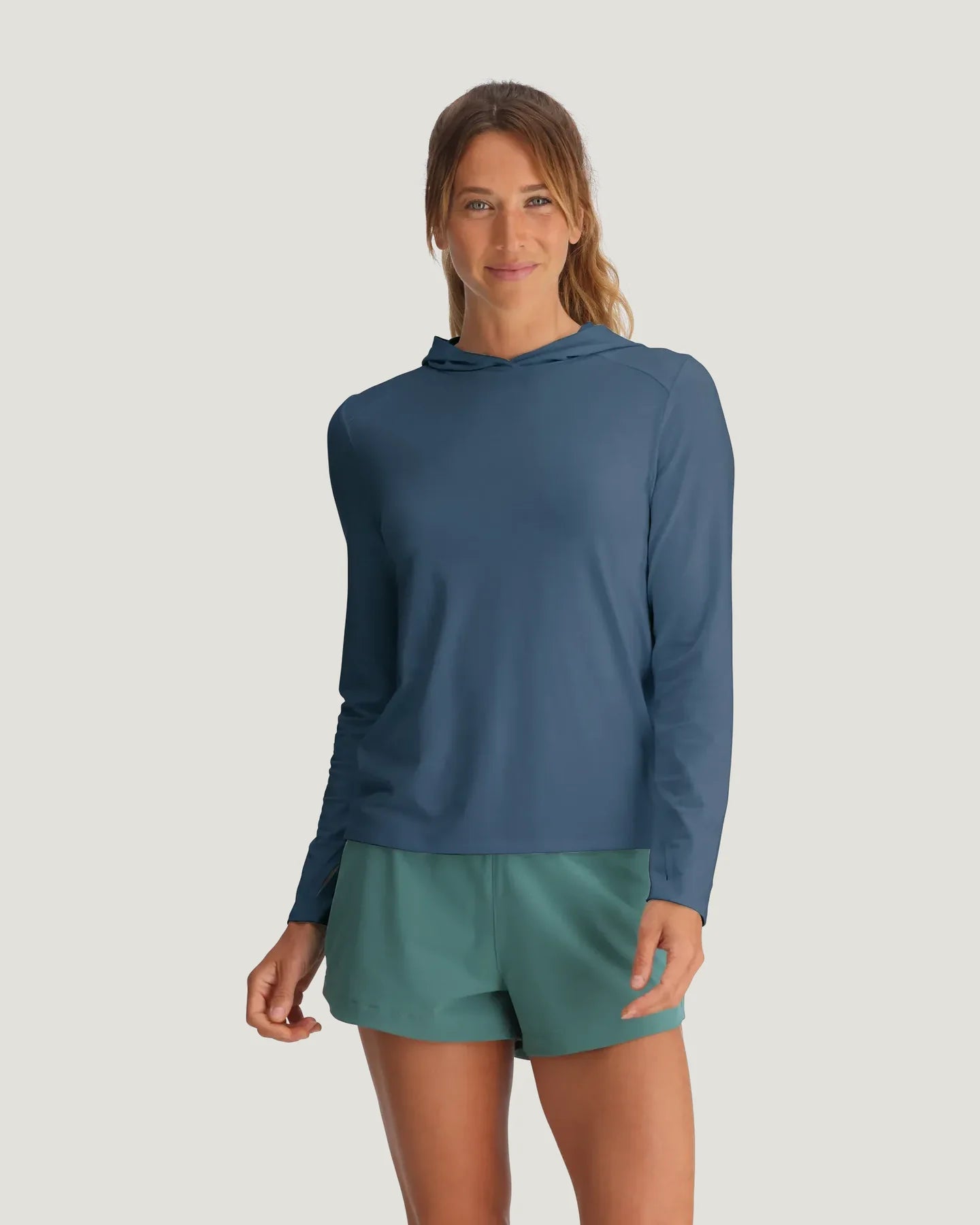 Free Fly W Bamboo Shade Hoodie II PACIFIC BLUE