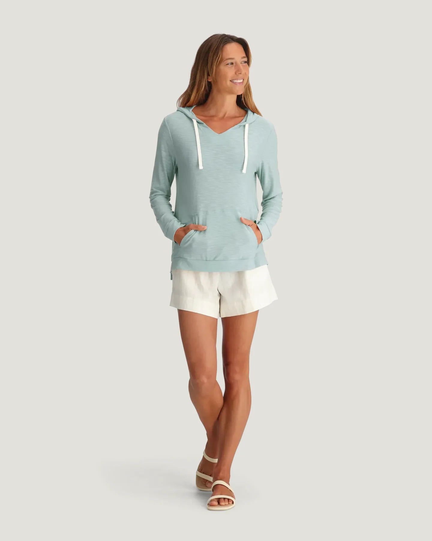 Free Fly W Bamboo Slub Hoodie TROPIC SEA