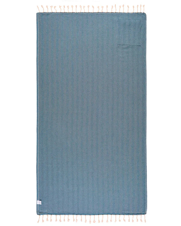 Sand Cloud Herring Beach Towel w/Zip Pocket LEGION BLUE - REG