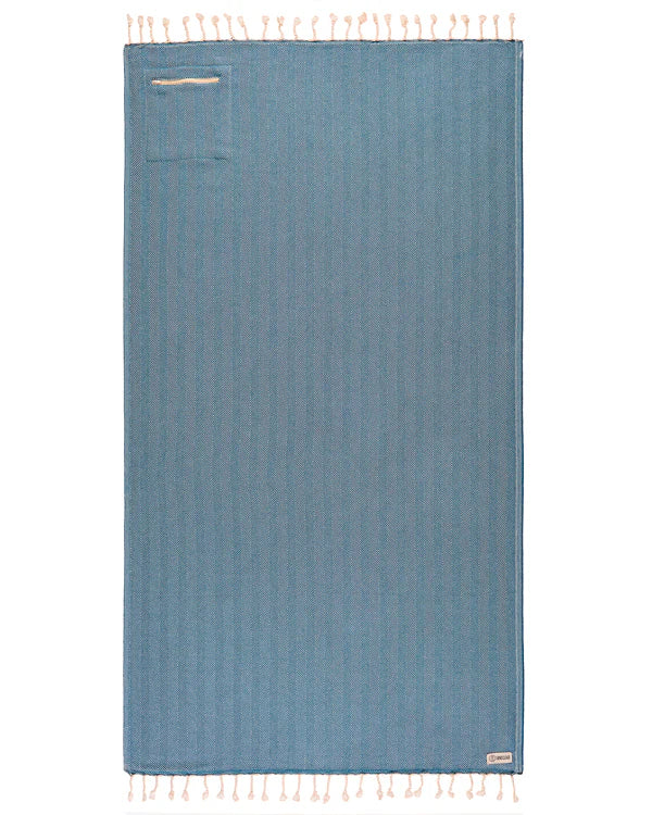 Sand Cloud Herring Beach Towel w/Zip Pocket LEGION BLUE - REG