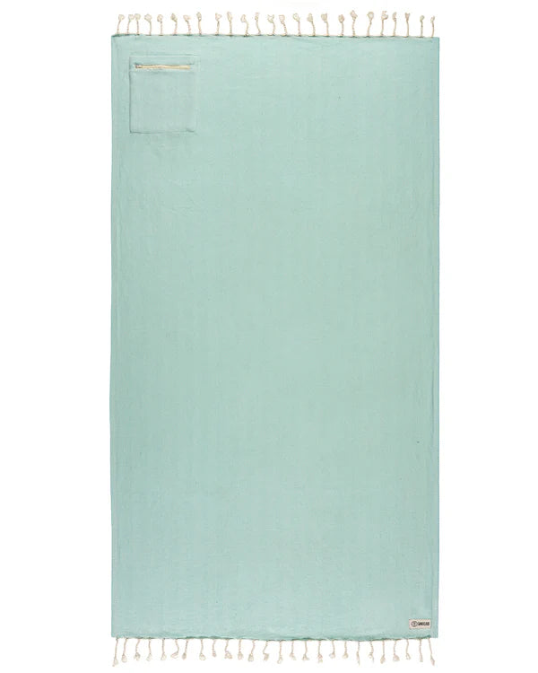 Sand Cloud Herring Beach Towel w/Zip Pocket CAMEO GREEN - REG