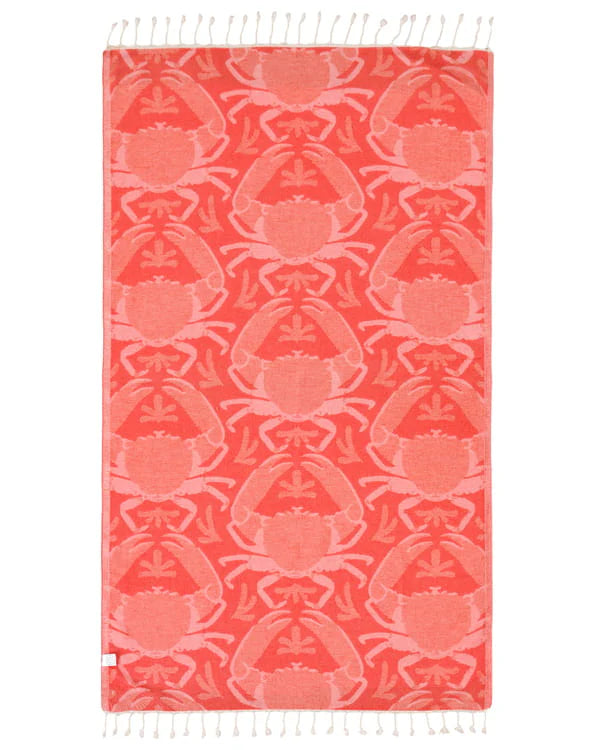 Sand Cloud Crabby Beach Towel GEORGIA PEACH - REG