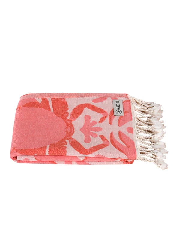 Sand Cloud Crabby Beach Towel GEORGIA PEACH - REG