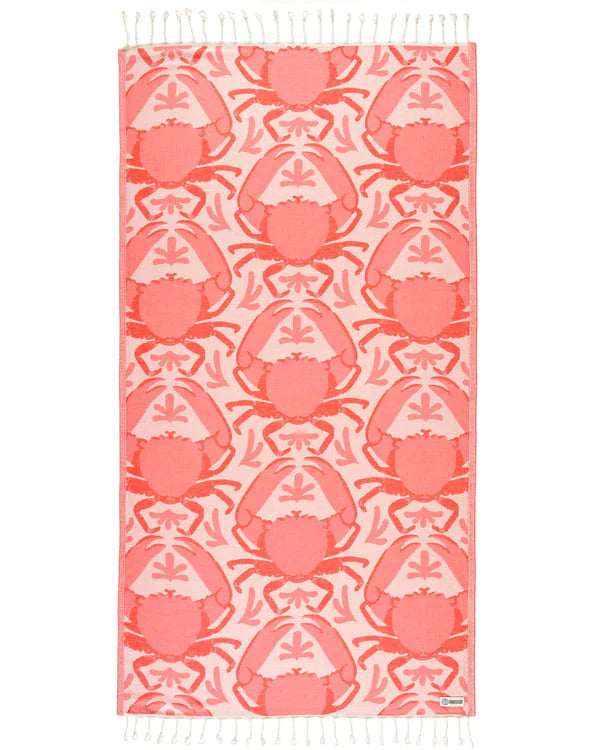 Sand Cloud Crabby Beach Towel GEORGIA PEACH - REG