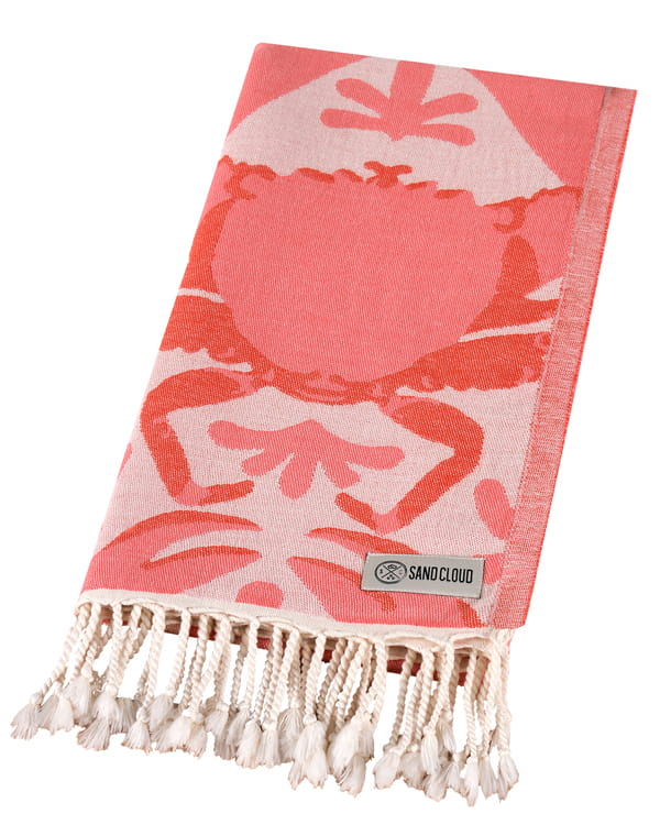 Sand Cloud Crabby Beach Towel GEORGIA PEACH - REG