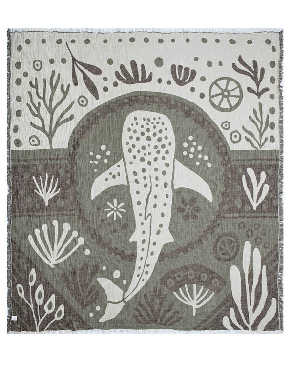 Sand Cloud Kohala Shark Party Blanket NATURAL - XL