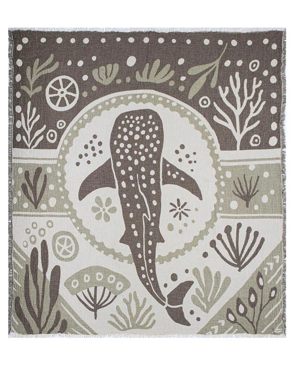 Sand Cloud Kohala Shark Party Blanket NATURAL - XL