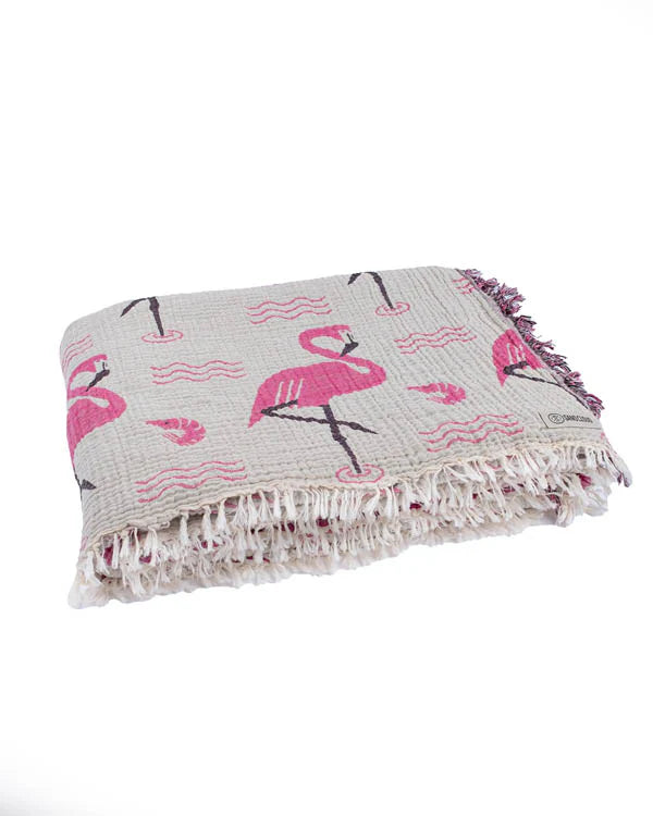 Sand Cloud Flamingo Party Blanket FUCHSIA - XL