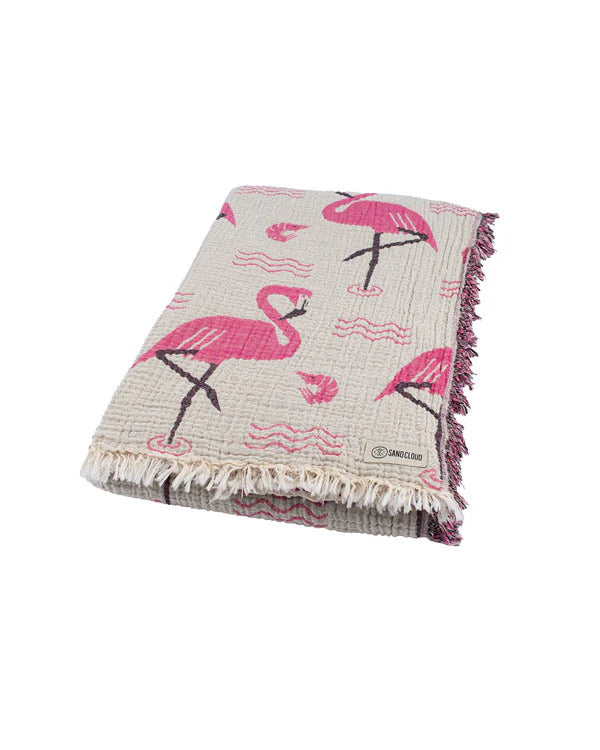 Sand Cloud Flamingo Party Blanket FUCHSIA - XL
