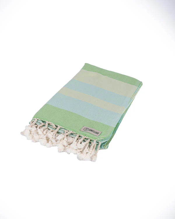 Sand Cloud Beach Towel Peppermint Herringbone MINT - REG