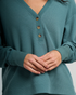 Free Fly W LS Waffle Henley SEA PINE