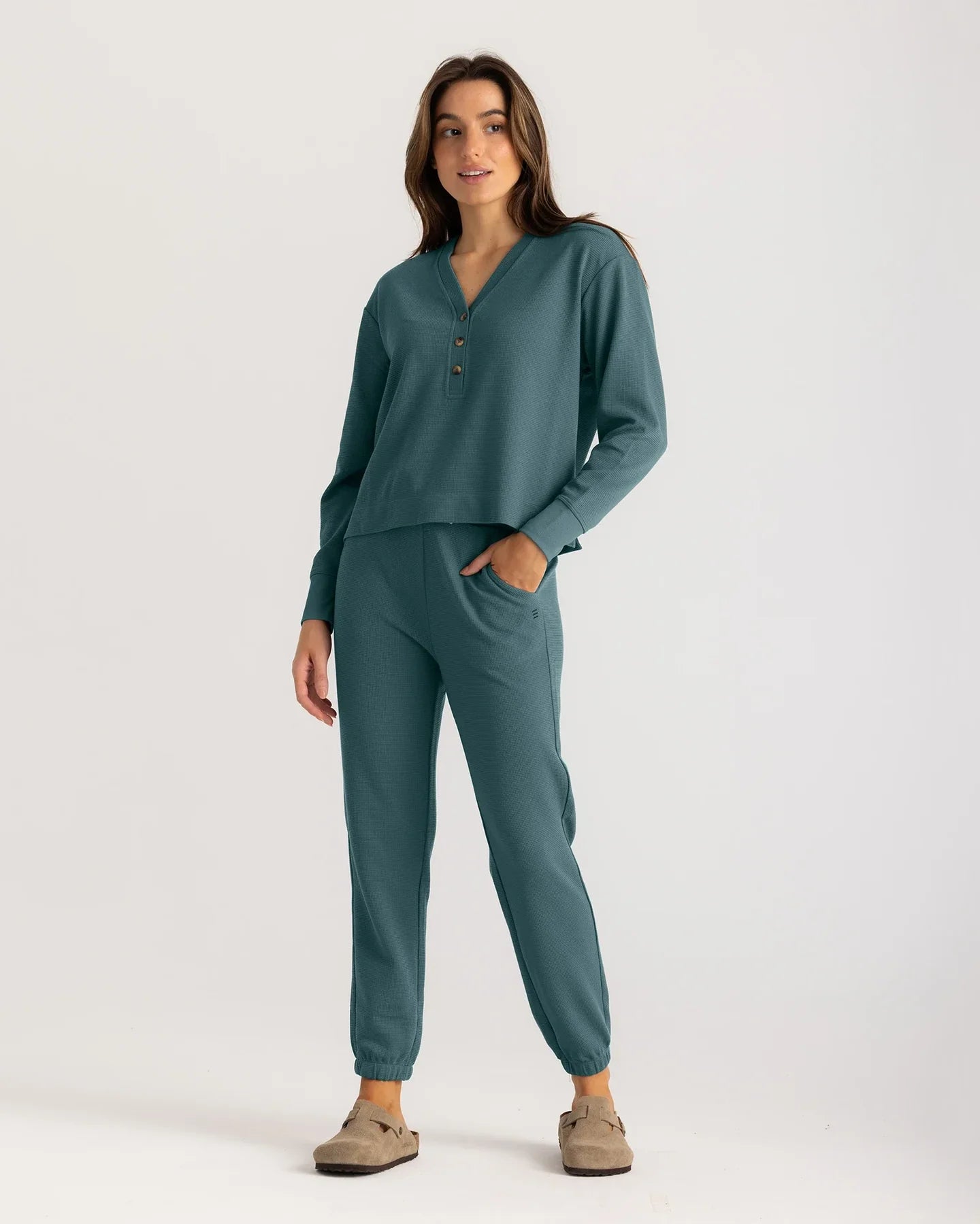Free Fly W Waffle Jogger SEA PINE